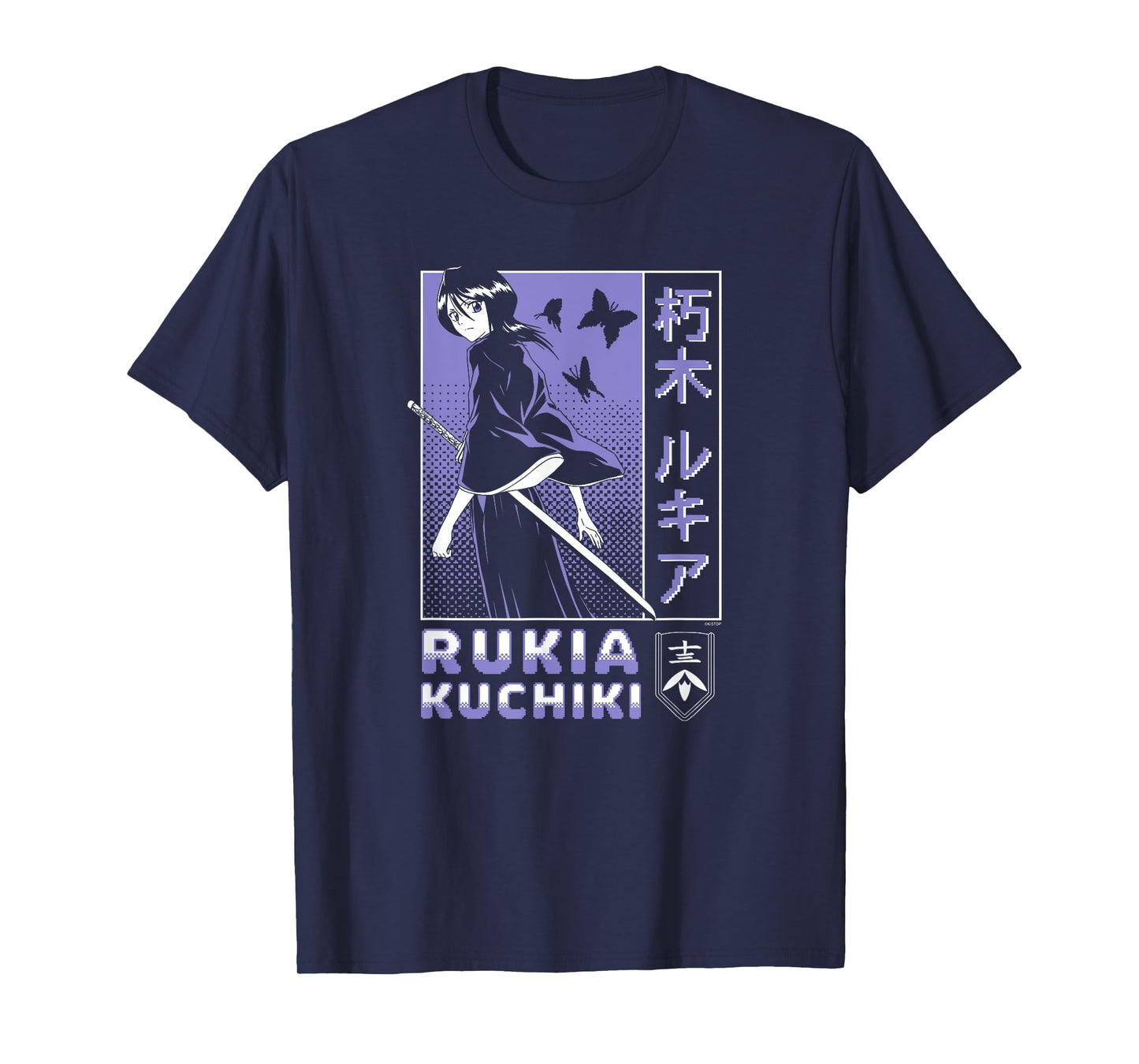 BLEACH Rukia Kuchiki Pixelated Background Anime T-Shirt
