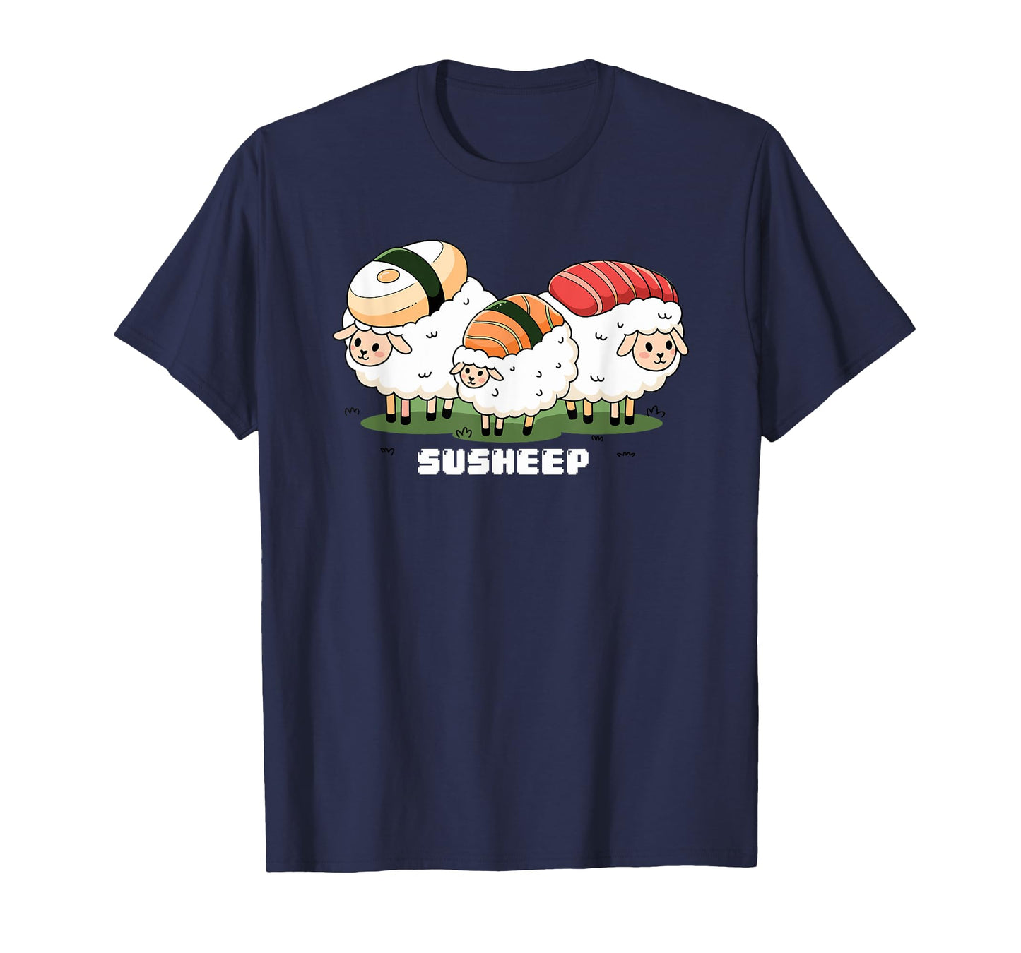 Susheep Funny Sushi Sheep Food Pun Kawaii Animal Tee T-Shirt
