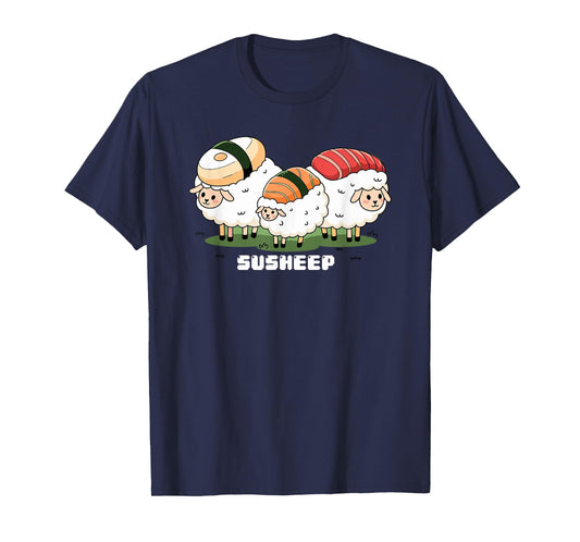 Susheep Funny Sushi Sheep Food Pun Kawaii Animal Tee T-Shirt