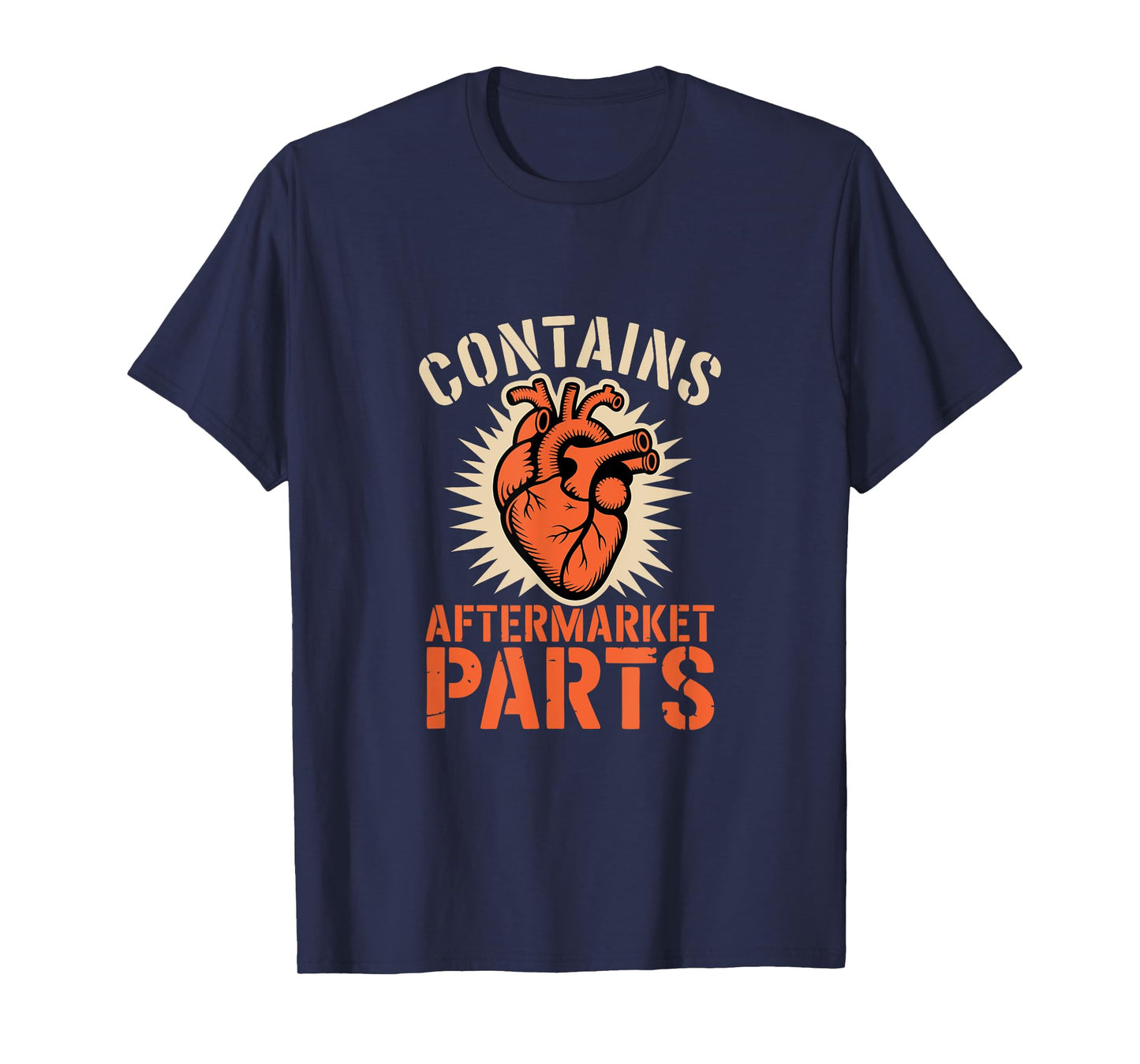 Contains Aftermarket Parts Pacemaker Heart Funny Medical T-Shirt