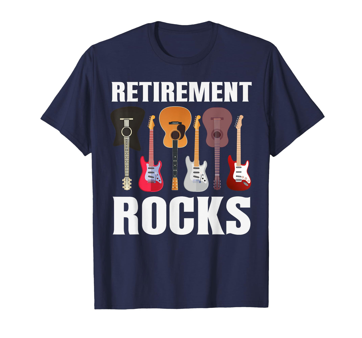 Funny Guitar Collector Retirement Rocks Guitarist Musician T-Shirt