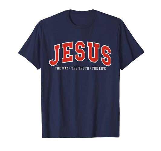 Retro Jesus The Way The Truth The Life Bible Verse T-Shirt