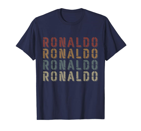 Vintage Style Ronaldo First Name Funny Love Heart Ronaldo T-Shirt