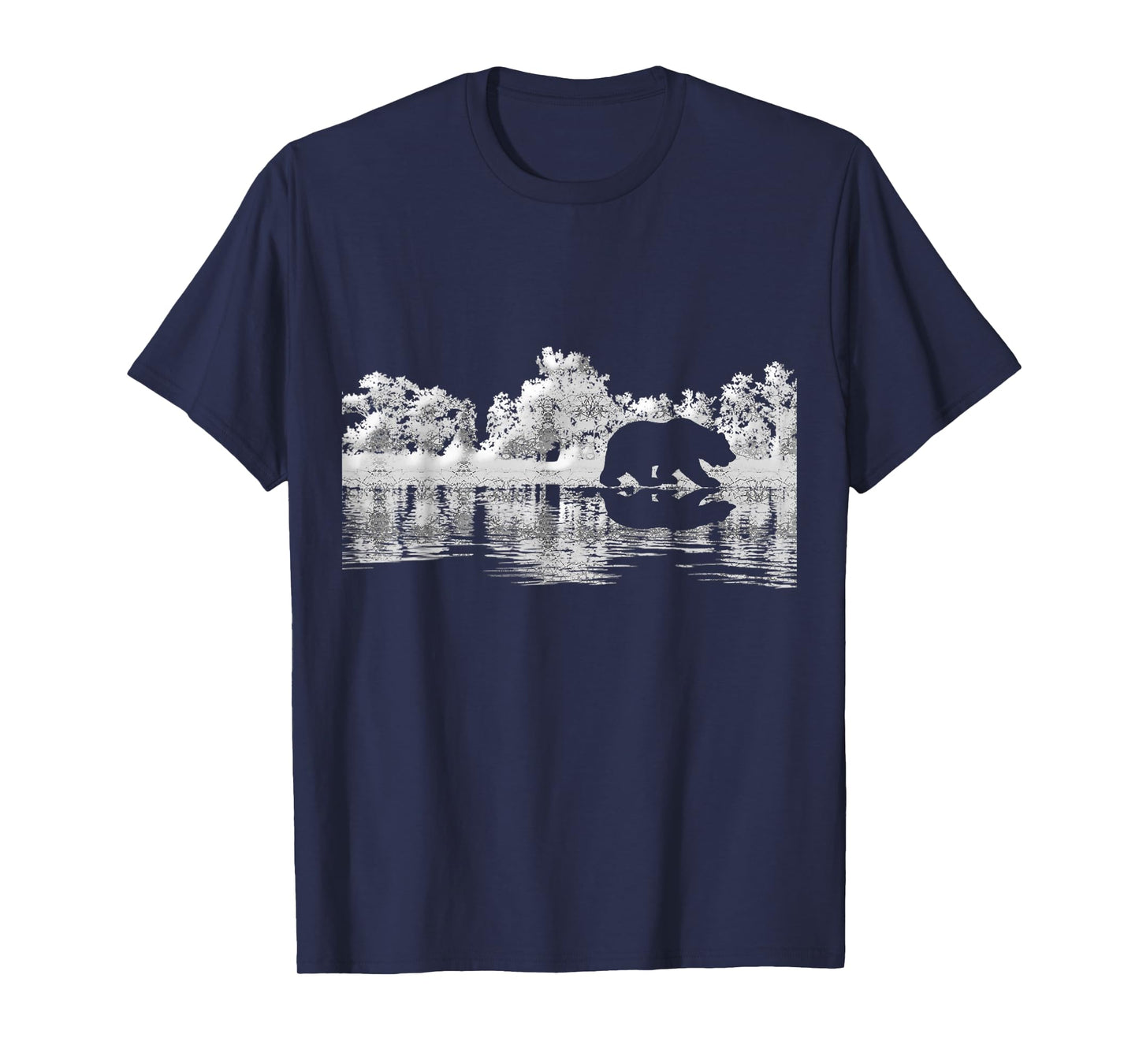 Trees Reflection Wildlife Nature Animal Bear Outdoor Forest T-Shirt