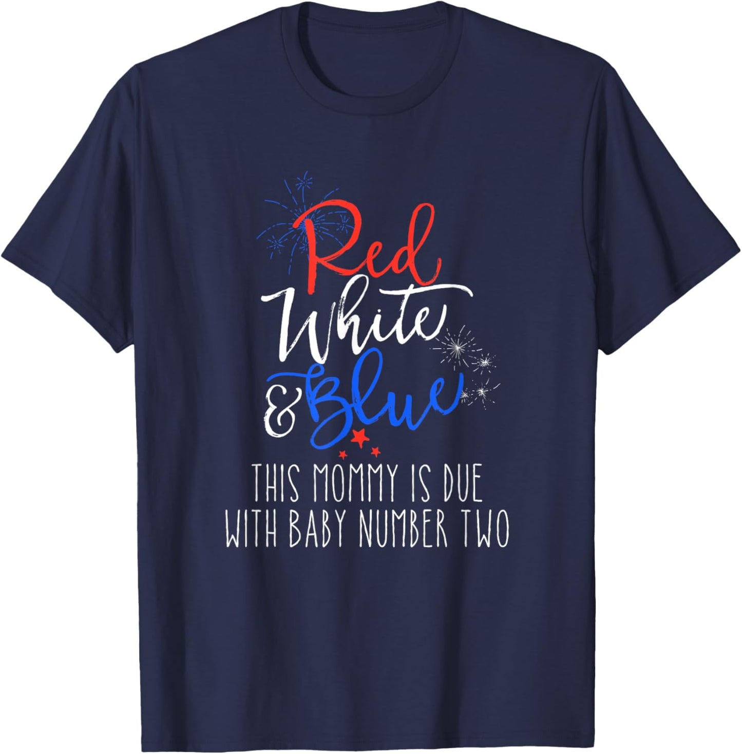 Baby Number Two 4th of July Pregnancy Announcement Shirt T-Shirt