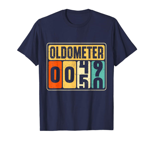 Oldometer 50 Vintage Birthday present for 50 Year Olds T-Shirt