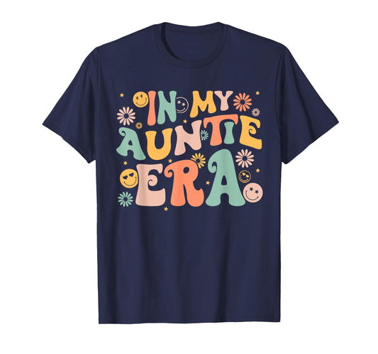 Retro Groovy In My AUNTIE Era Funny Aunt Life Women's T-Shirt