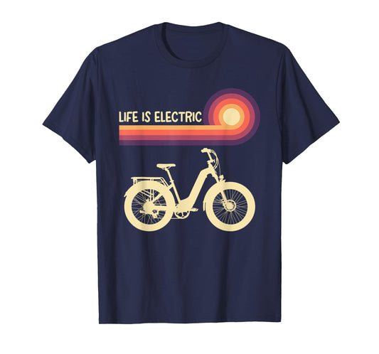 E-Bike LIFE IS ELECTRIC EBikes Funny E-Bikers T-Shirt