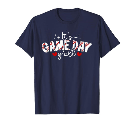 It's Game Day Y'all Baseball Game Day Baseball T-Shirt