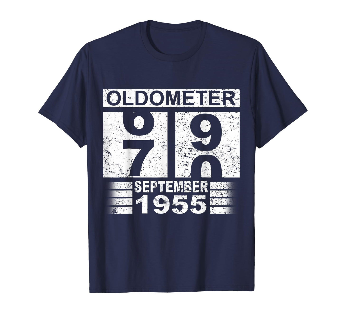 Oldometer 69-70 Born in September 1955 Funny 70th Birthday T-Shirt