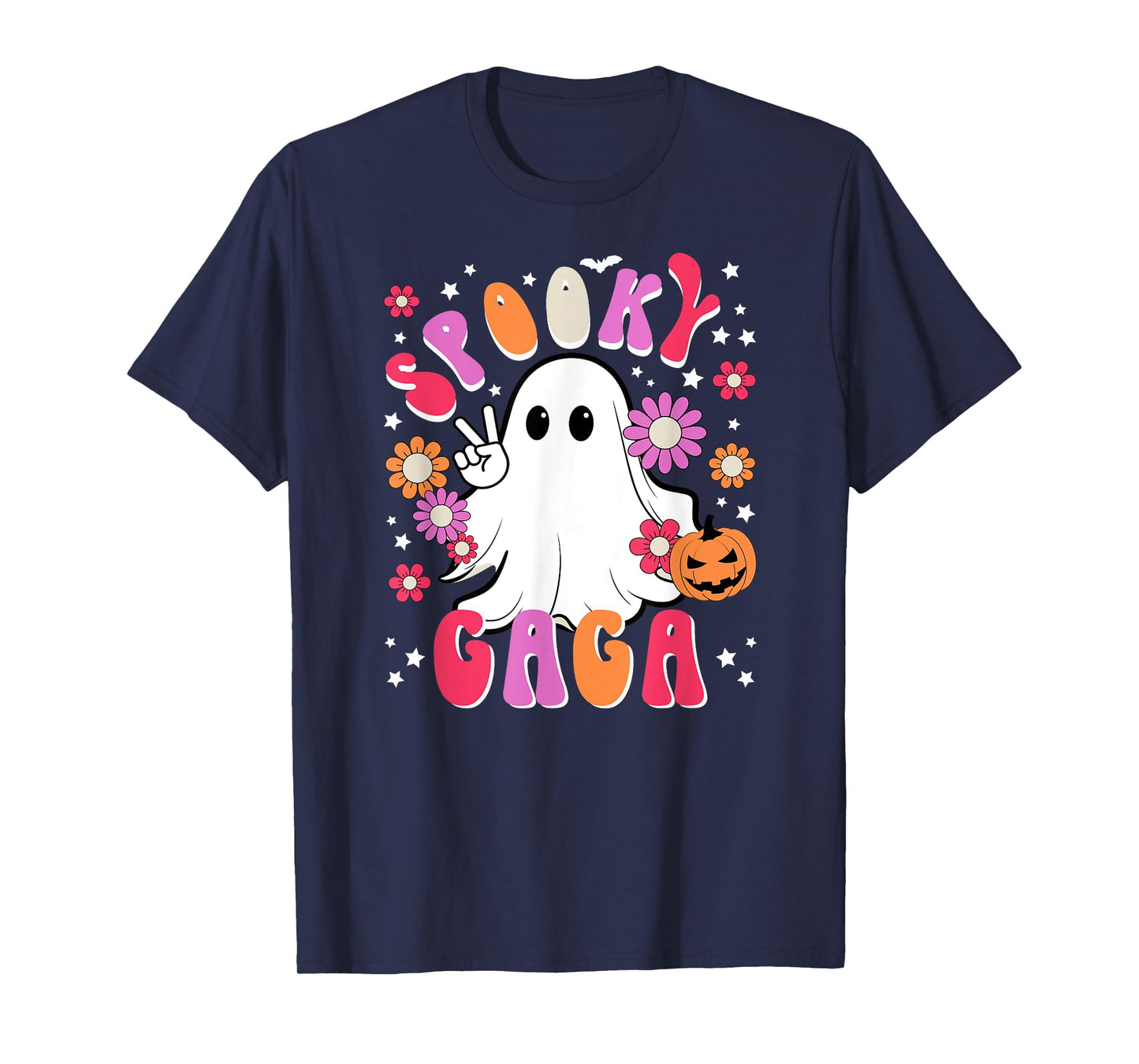 Spooky Gaga Grandma Halloween Gaga Grandmother Groovy T-Shirt