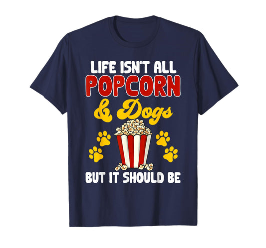 Popcorn Movie Night Snack Dogs Popcorn T-Shirt