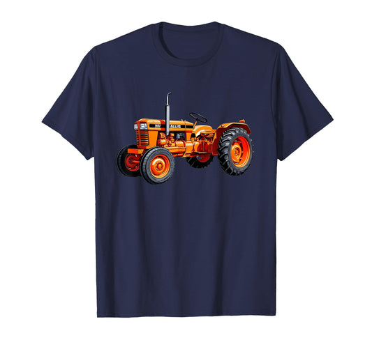 Classic Orange Tractor Retro Farming Design T-Shirt