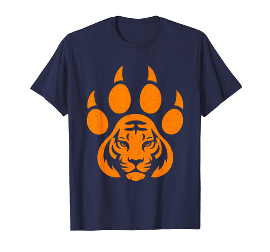 Cool Tiger Print Paw Wildlife Animal Jungle T-Shirt