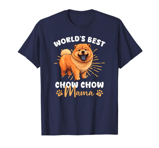 Chow Chow Dog Groovy World's Best Chow Chow mama T-Shirt for Men Women Kids