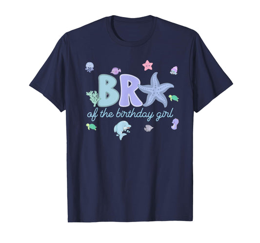 Bro of The Birthday Girl ONE-der The Sea Birthday Toddler T-Shirt