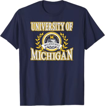 Michigan Wolverines Laurels Navy Officially Licensed T-Shirt