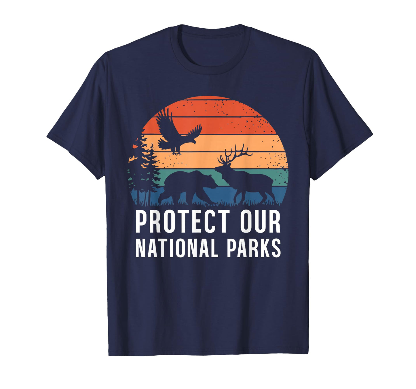 Protect Our National Parks Retro Wildlife Conservation T-Shirt