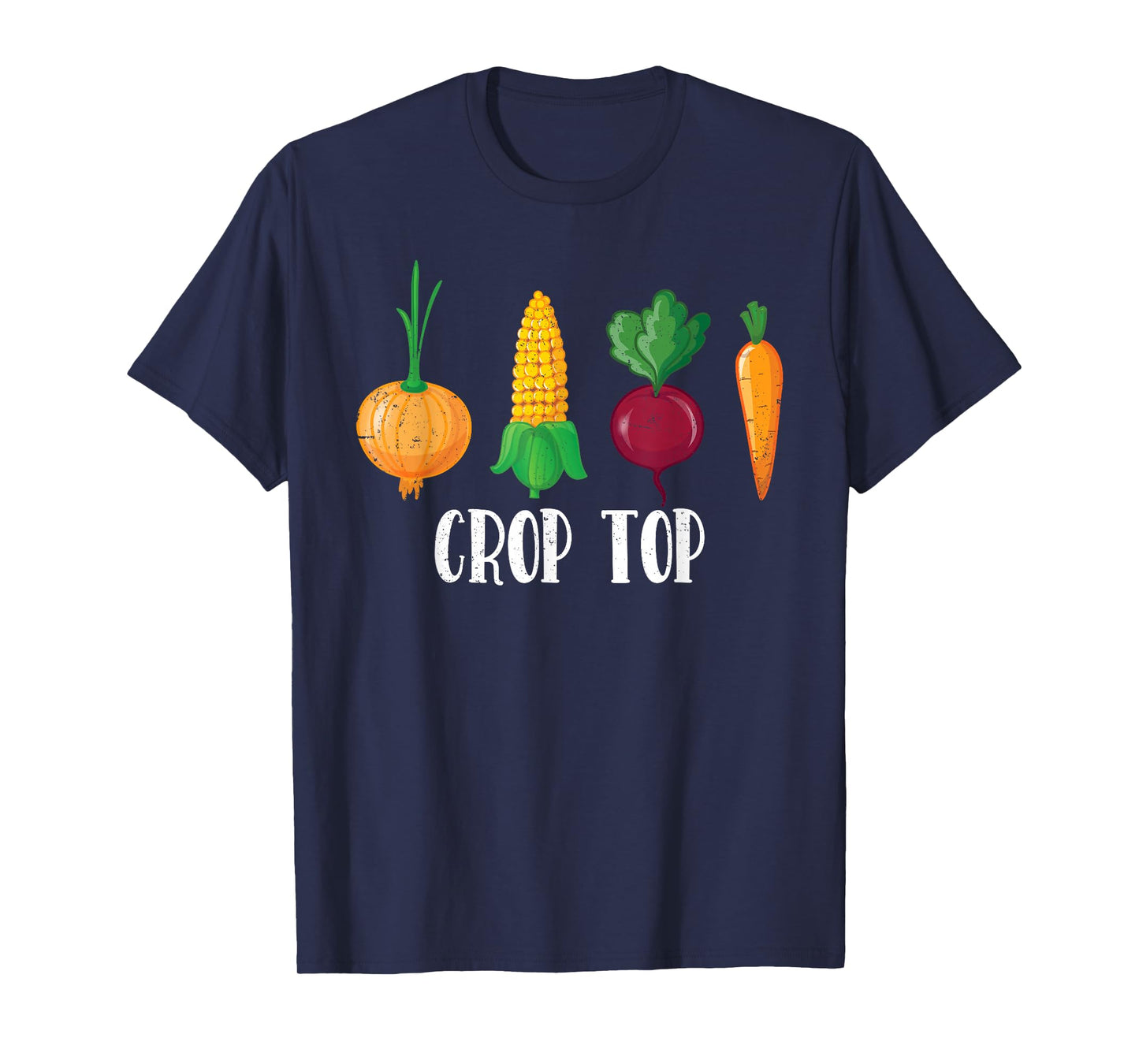Crop Top Funny Farming Root Vegetable Gardening Farmer T-Shirt
