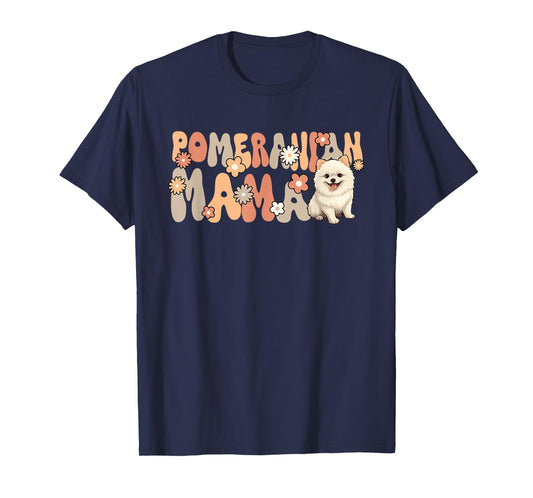 Pomeranian Groovy World's Best Pomeranian Mom T-Shirt
