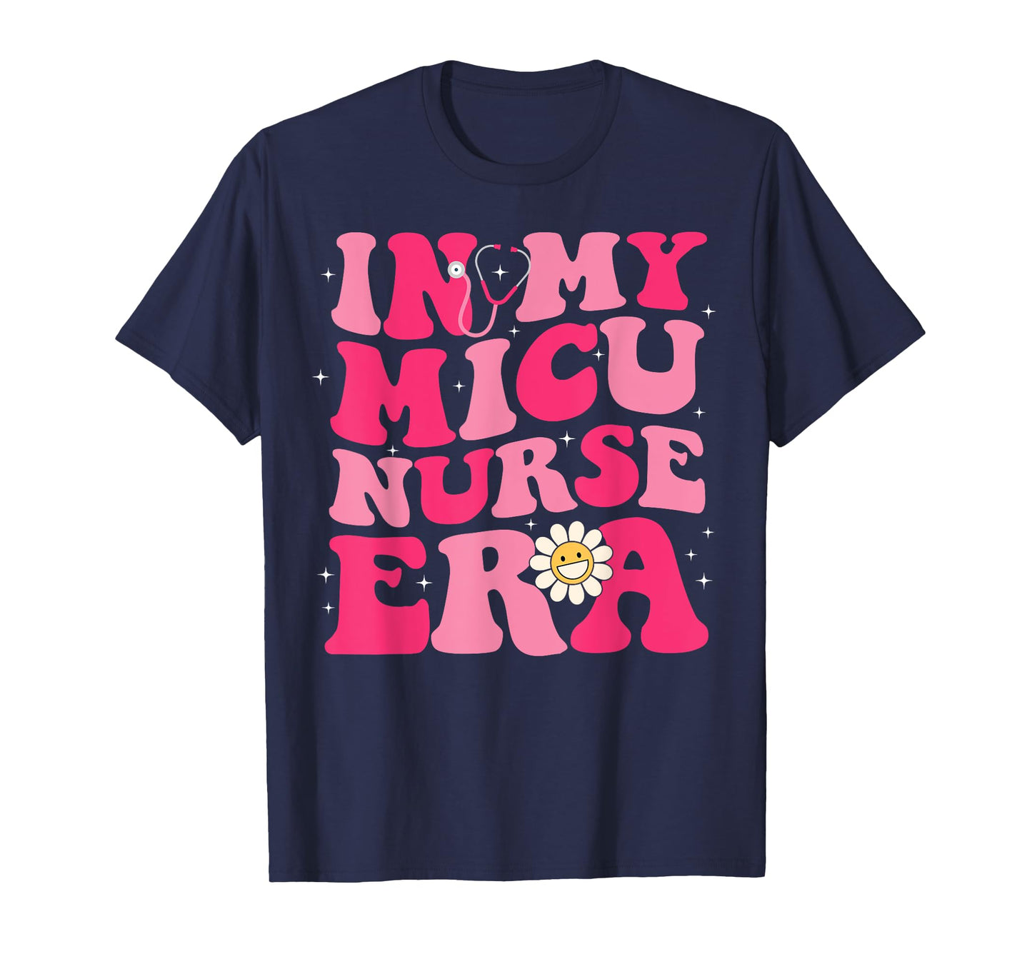 Groovy Retro In My MICU Era Hippie Groovy Love Nurse Life T-Shirt