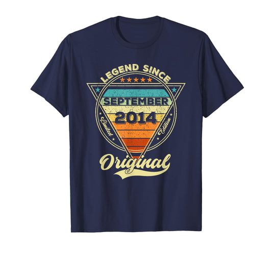 Vintage 11th Birthday Legend Since September 2014 T-Shirt