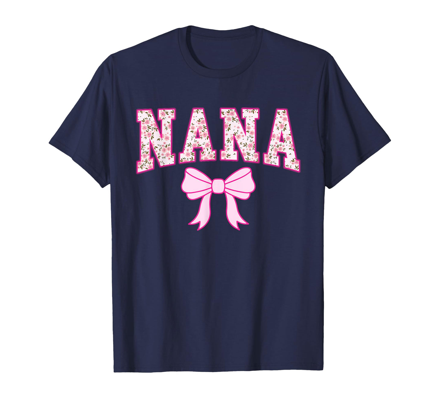 Nana Coquette Bow Pink Aesthetic Mother's Day Grandma Life T-Shirt