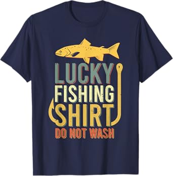 Lucky Fishing-Shirt Youth Kids Womens Boys Mens Trout Funny T-Shirt