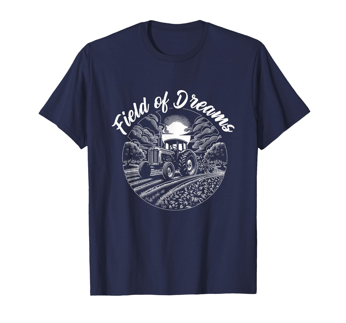 Dream Farm Farming Gift Idea Unisex-Adult T-Shirt Black Small Short Sleeve Classic Fit Field Of Dreams Farmer Tractor Enthusiast