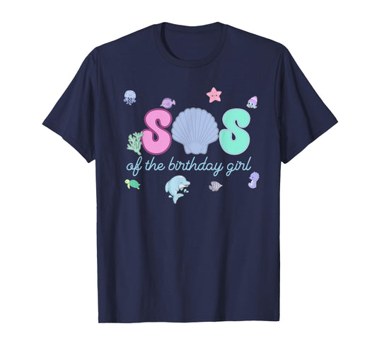 Sis of The Birthday Girl ONE-der The Sea Birthday Toddler T-Shirt