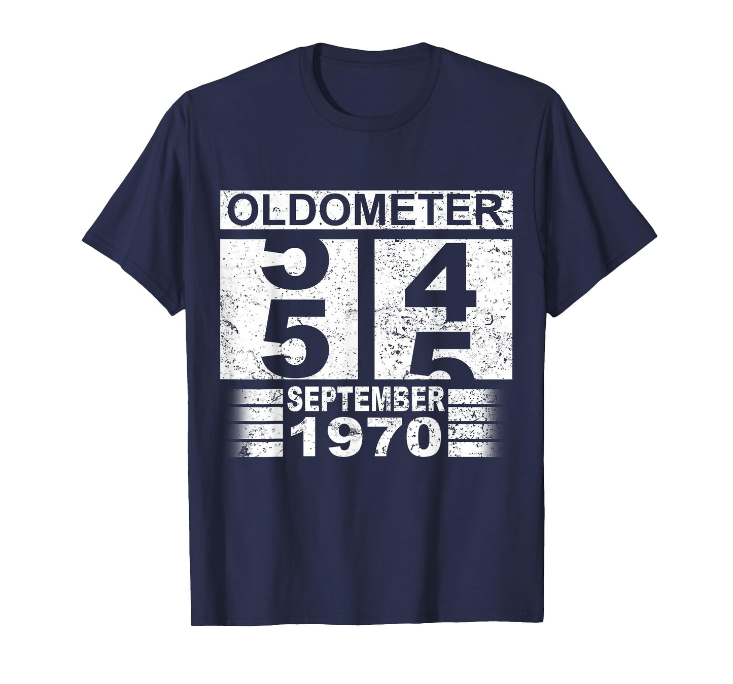 Oldometer 54-55 Born in September 1970 Funny 55th Birthday T-Shirt