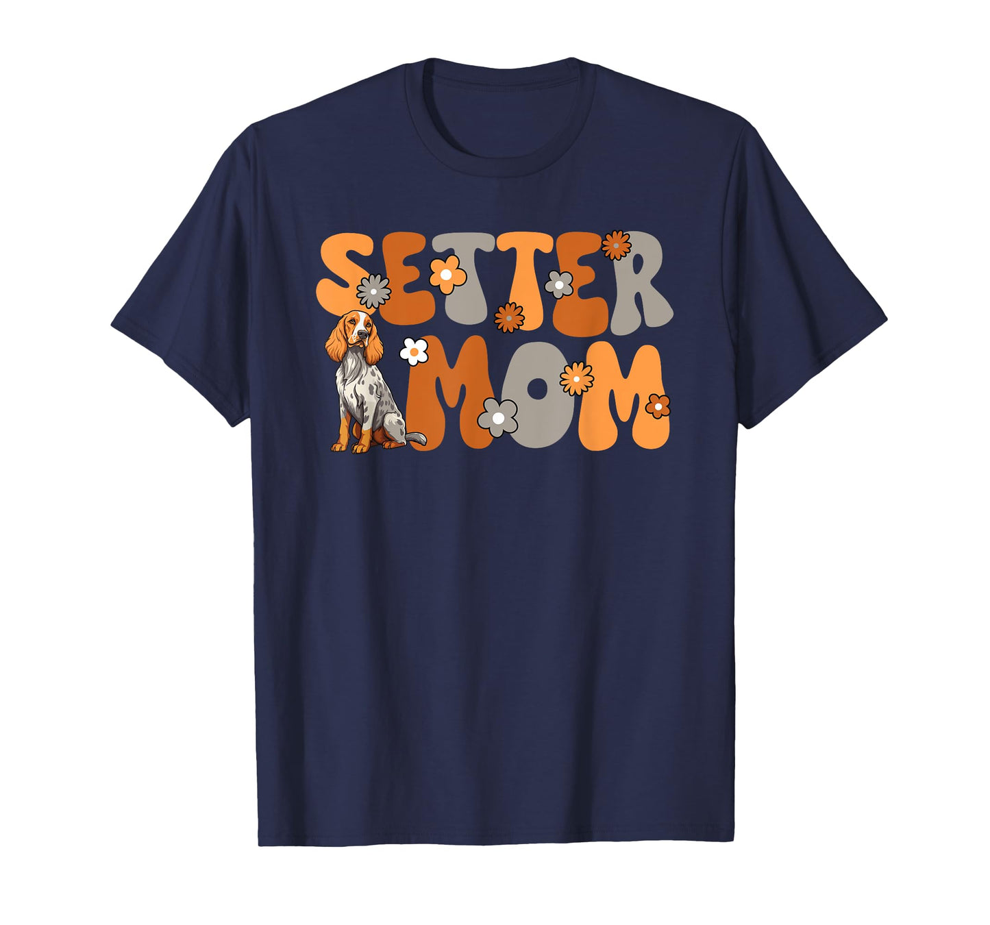 English Setter Groovy World's Best Setter Mom T-Shirt