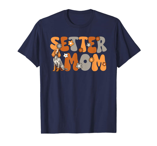 English Setter Groovy World's Best Setter Mom T-Shirt