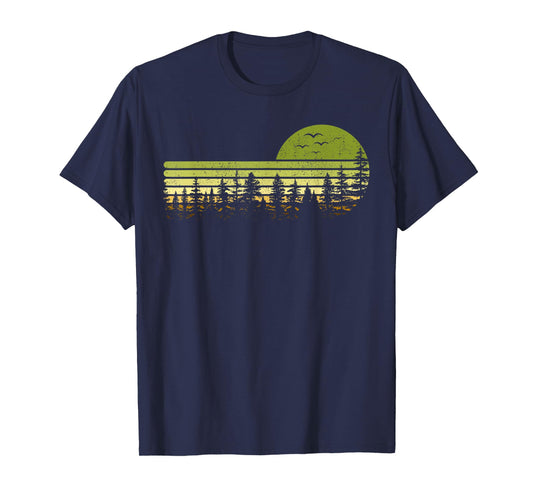 Trees Reflection Wildlife Nature Forest Outdoor Vintage T-Shirt