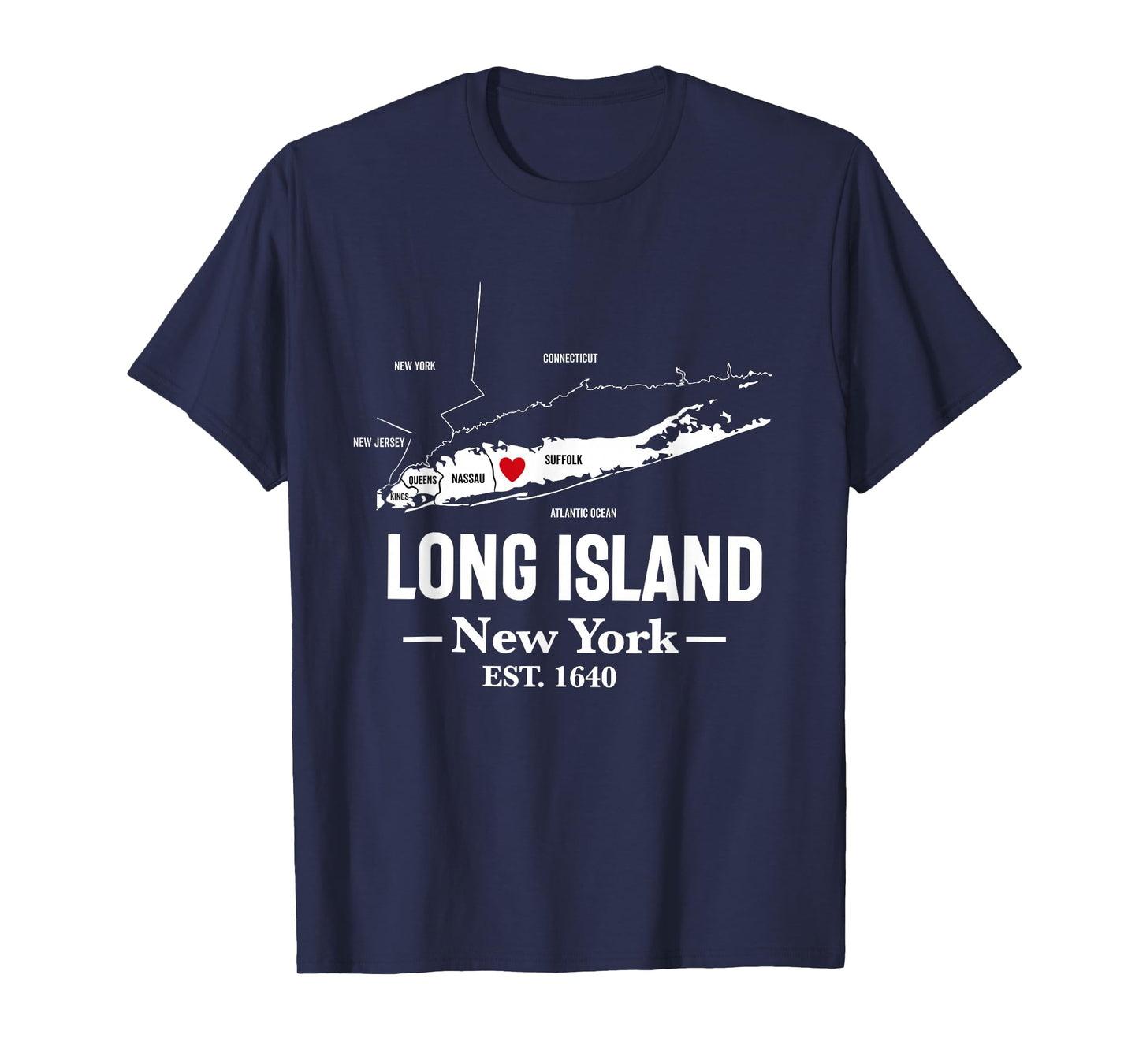 Long Island NY Souvenir Native Long Islander Map NYC T-Shirt