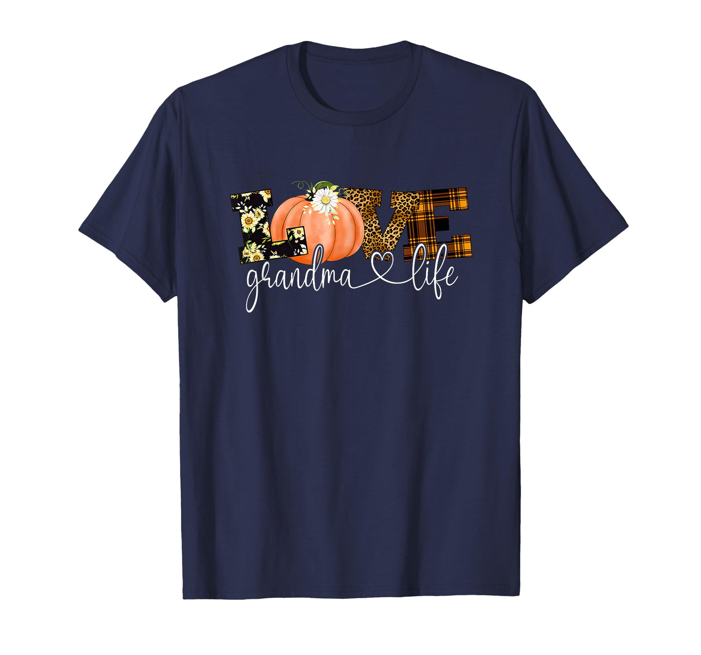 love grandma life fall season pumpkin T-Shirt