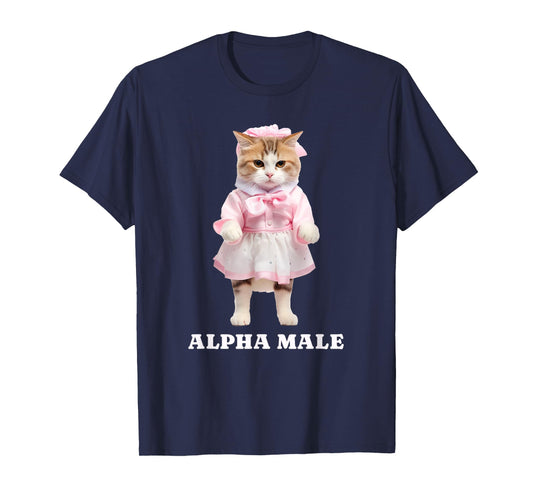 Alpha Male (with a funny little kitten cat print) T-Shirt