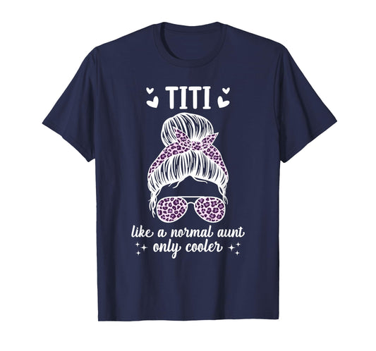 Funny Titi Aunt For Mother's Day Co Tee T-Shirt - Black, Small - Female, Unisex-Adults - Short Sleeve, U-Neck - Casual, Spring