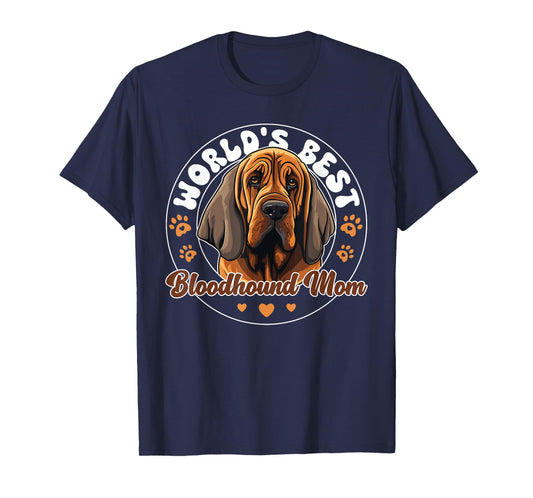 Bloodhound Groovy World's Best Bloodhound Mom T-Shirt