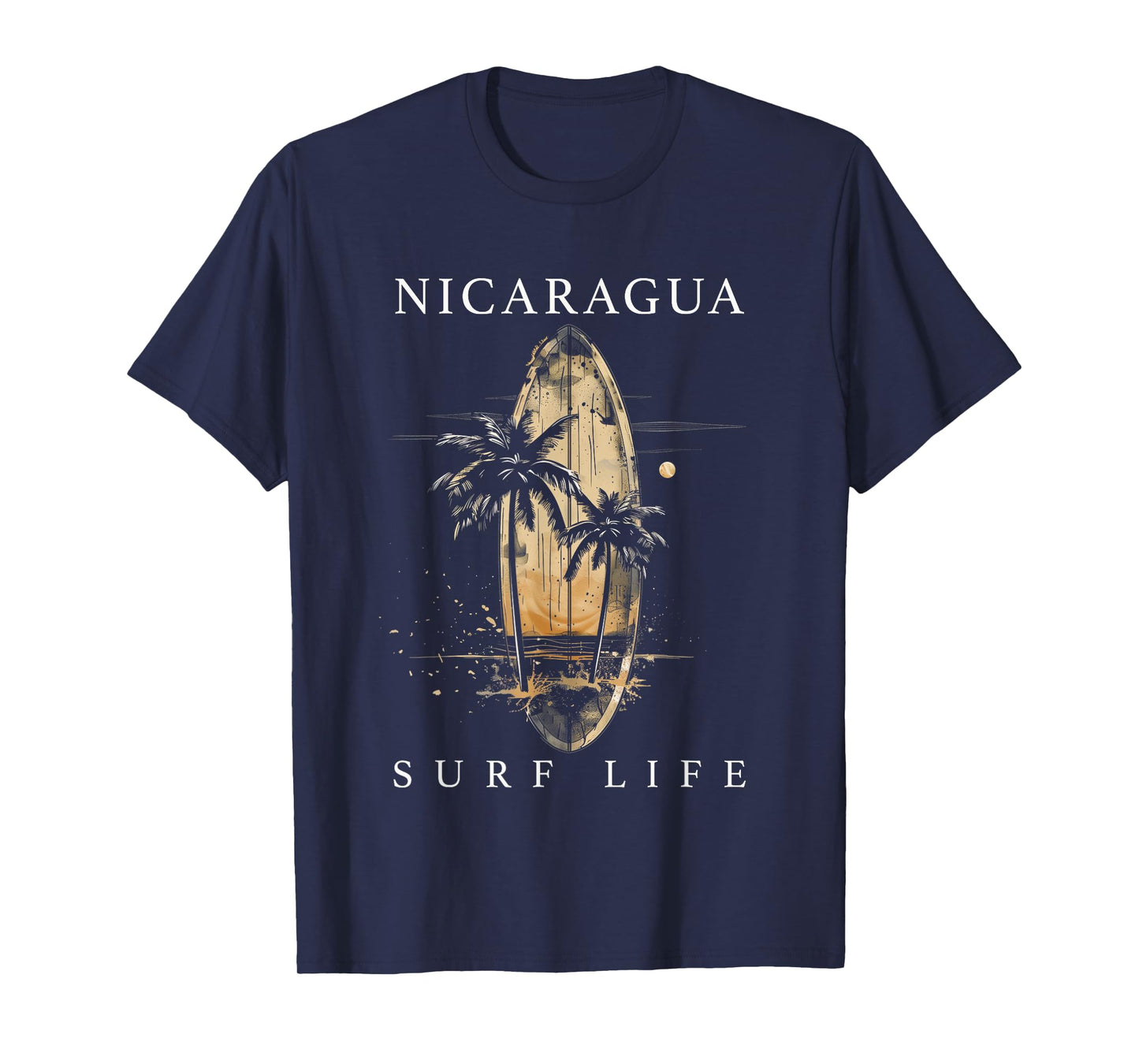 Nicaragua Nica Surf Vintage Surfing Surfer T-Shirt