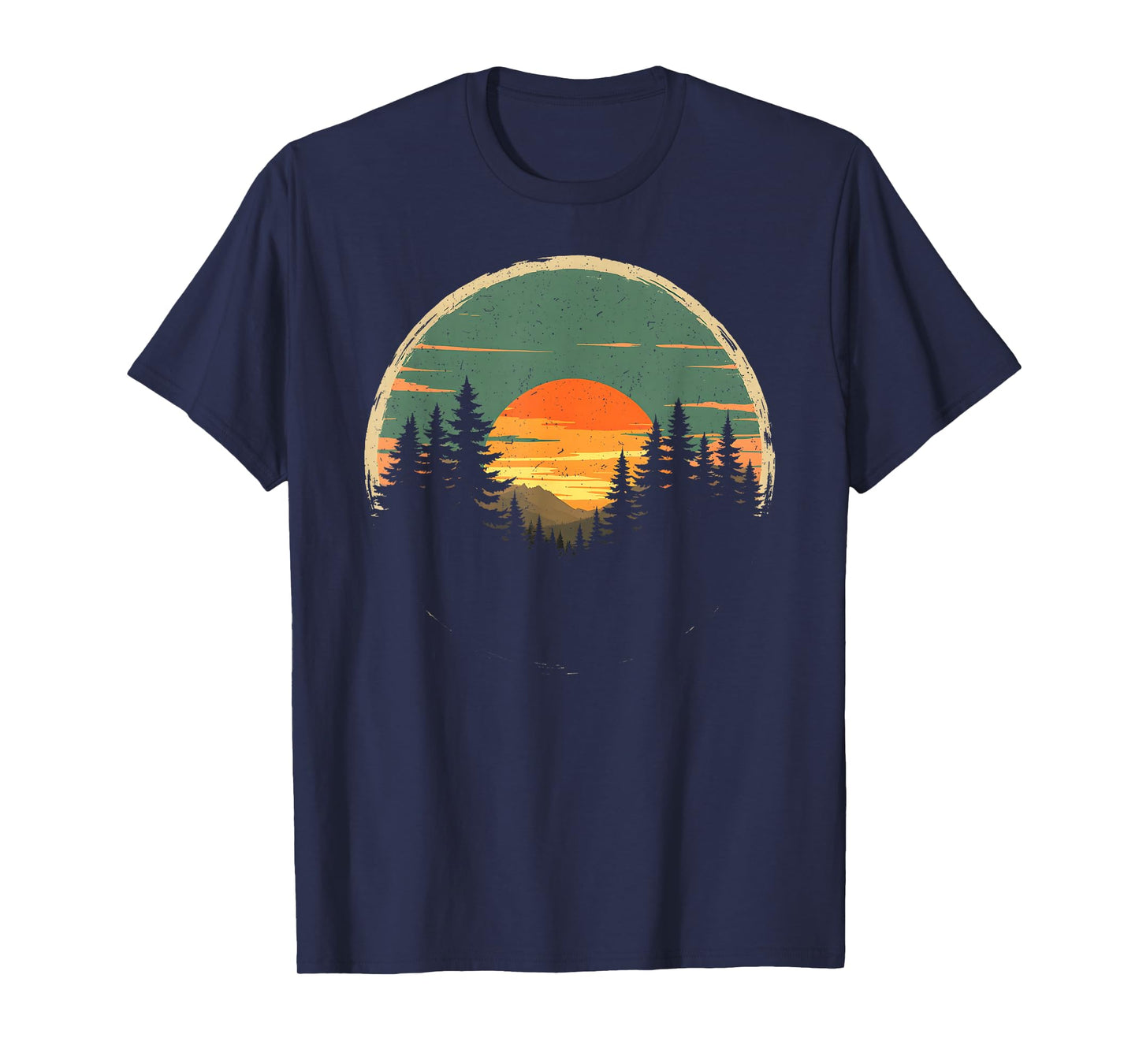 Retro Forest Trees Wildlife Nature Vintage Forest T-Shirt