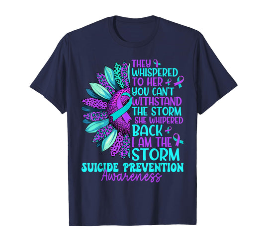 Vintage Sunflower Suicide Prevention Awareness Men Women T-Shirt