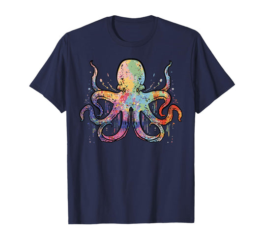 Colorful Octopus Cephalopod Animal Women Girls Kids Toddler T-Shirt