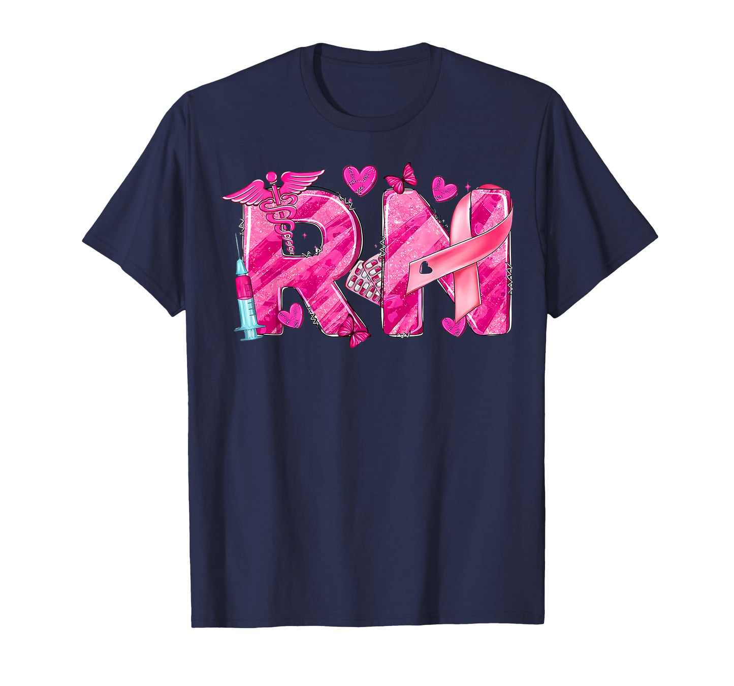 Nurse Breast Cancer Awareness Pink Ribbon Nursing RN Life T-Shirt