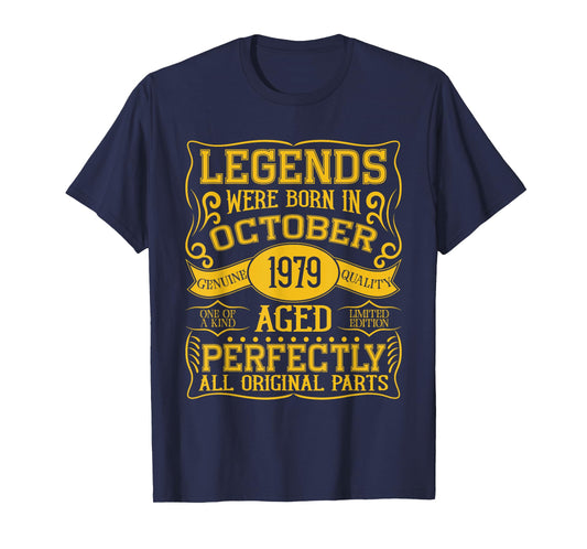 45th Birthday Legends Were Born In October 1979 T-Shirt