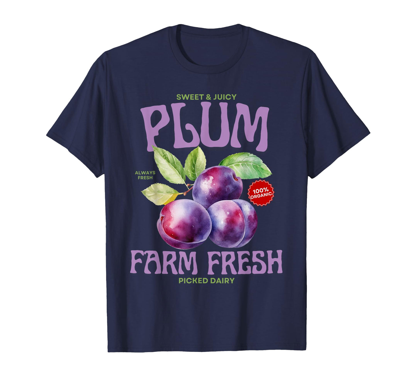 Plum Farm Fresh Farmers Harvest Organic Vintage T-Shirt
