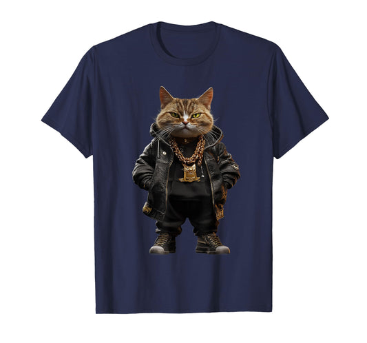 Thug Gangster Life Cat For Hip Hop Fans Meme and Cat lovers T-Shirt for Men Women