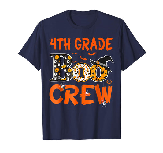 4th Grade Boo Crew Teacher Student Funny Halloween T-Shirt