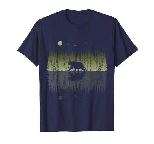 Outdoor Trees Reflection Wildlife Nature Animal Bear Forest T-Shirt