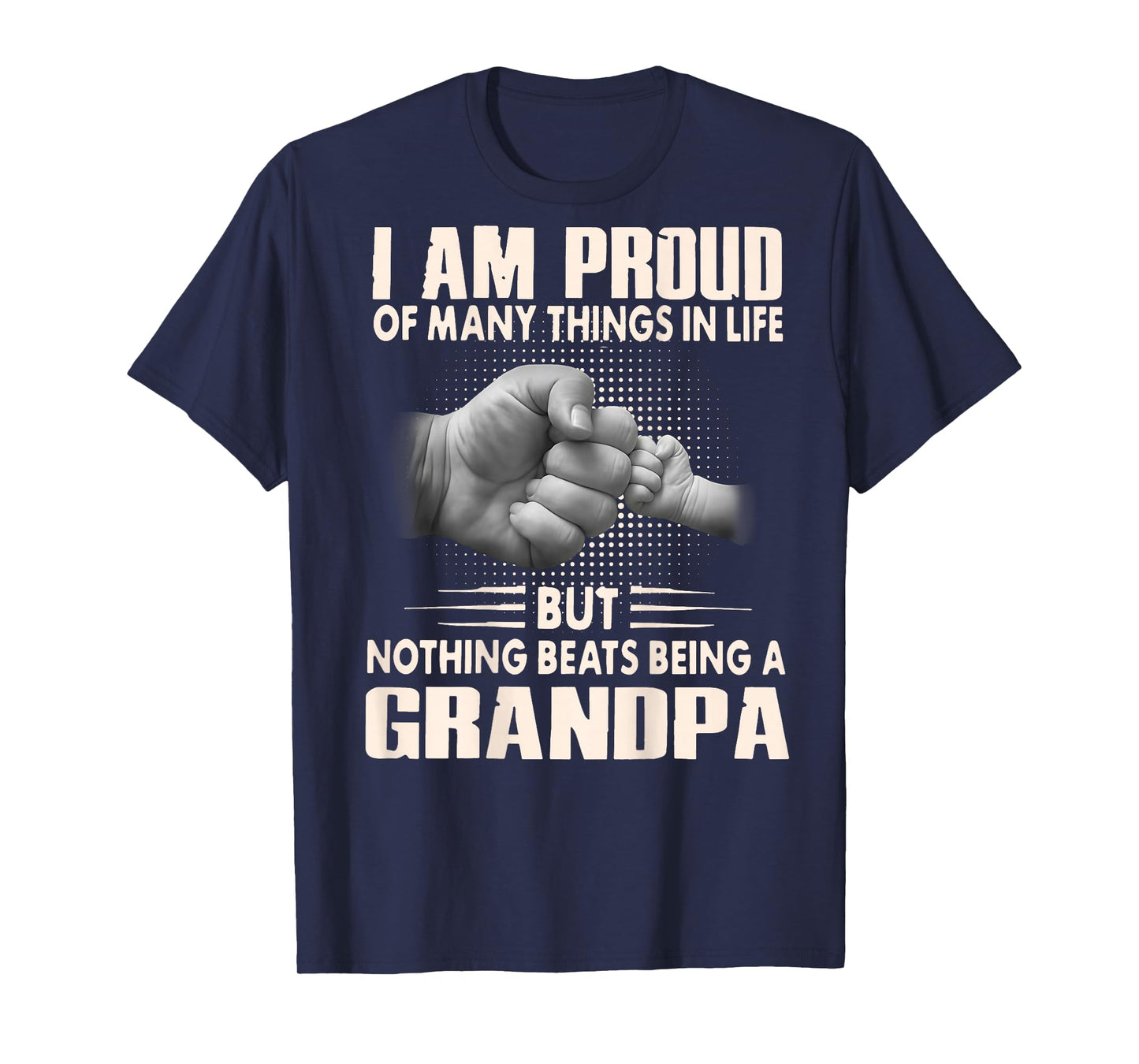 ON Back I'm Proud of Many Things Nothing Beats Being Grandpa T-Shirt